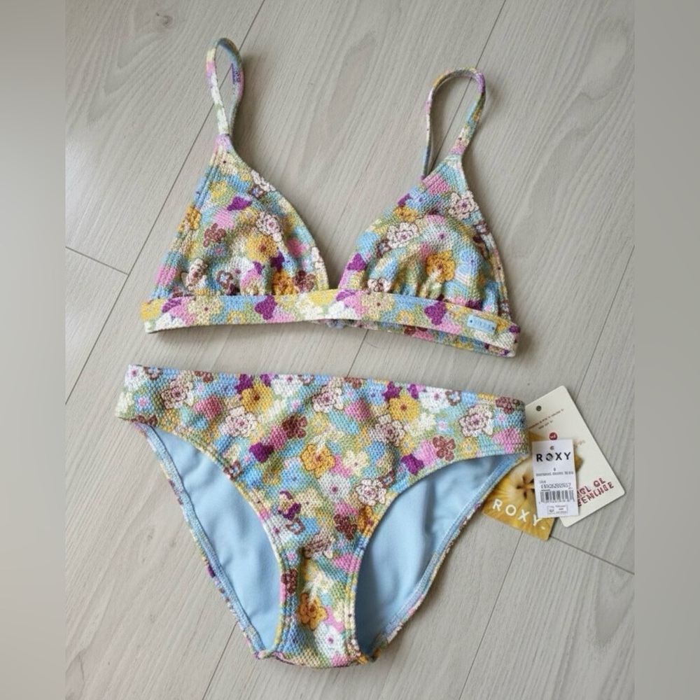 Roxy• Girls Nostalgic Seaside Two Piece Triangle Bikini Set